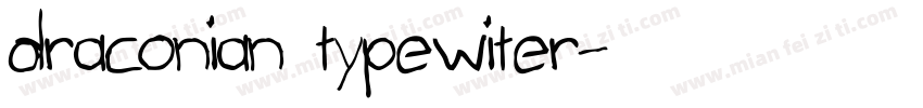 draconian typewiter字体转换